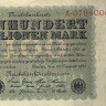 100 миллионов марок 22.08.1923 года. Германия. р107а