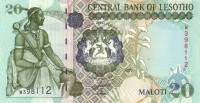 Банкнота 20 малоти 2007 года. Лесото. р16f