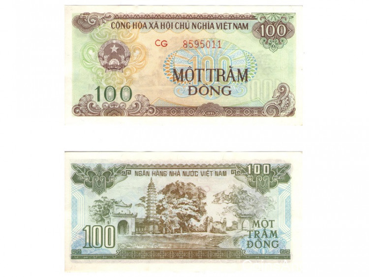 100 донг 1991 года. Вьетнам. р105b