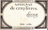 5 ливров 31.10.1793 года. Франция. рА76(14)