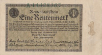 Банкнота 1 рентмарка 01.11.1923 года. Германия. р161