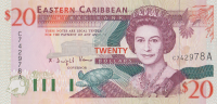 20 долларов 1994 года. Карибские острова. р33а