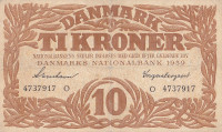 10 крон 1939 года. Дания. р31f