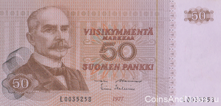 50 марок 1977 года. Финляндия. р108а(53)