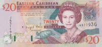 20 долларов 2003 года. Карибские острова. р44g