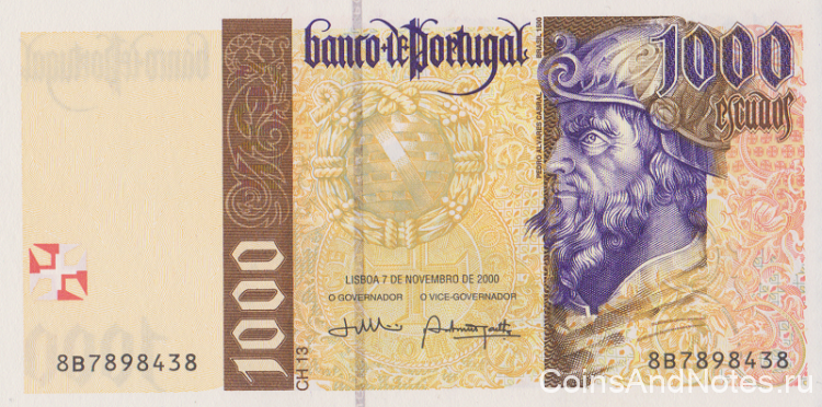 1000 эскудо 2000 года. Португалия. р188d(1)