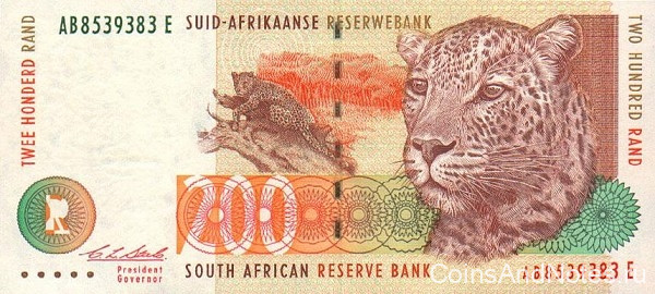 200 рандов 1994 года. ЮАР. р127а