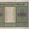 10000 марок 19.01.1922 года. Германия. р70(F)