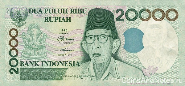 20000 рупий 2001 года. Индонезия. р138d