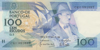 Банкнота 100 эскудо 26.05.1988 года. Португалия. р179е(2)