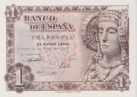 Банкнота 1 песета 1948 года. Испания. р135