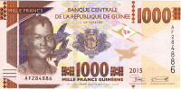 1000 франков 2015 года. Гвинея. р new