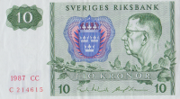 10 крон 1987 года. Швеция. р52е(87)