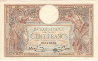 100 франков 1939 года. Франция. р86b