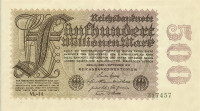 500 миллионов марок 01.09.1923 года. Германия. р110d