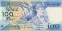 Банкнота 100 эскудо 26.05.1988 года. Португалия. р179е(5)