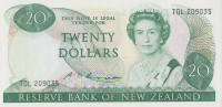 Банкнота 20 долларов 1981-1992 годов. Новая Зеландия. р173b