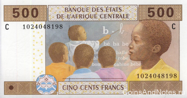 500 франков 2002 года. Чад. р606С(d)
