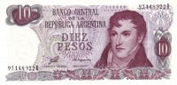 10 песо 1976 года. Аргентина. р300