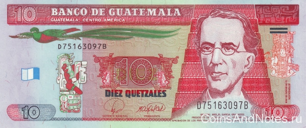10 кетсалей 2008 года. Гватемала. р117