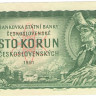 100 крон 1961 года. Чехословакия. р91с