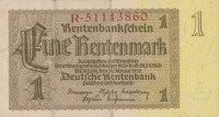 1 рентмарка 30.01.1937 года. Германия. р173b(1)