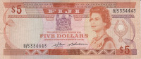 5 долларов 1986 года. Фиджи. р83