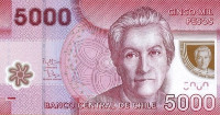 Банкнота 5000 песо 2013 года. Чили. р163d
