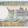 500 франков 1990-2012 годов. Французские Тихоокеанские территории. р1d