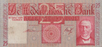 Банкнота 25 гульденов 10.03.1941 года. Нидерланды. р50(2.1)