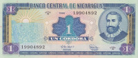 Банкнота 1 кордоба 1995 года. Никарагуа. р179