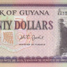 20 долларов 1996-2018 годов. Гайана. р30g