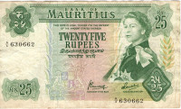 25 рупий 1967 года. Маврикий. р32b