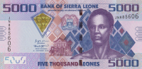 5000 леоне 2018 года. Сьерра-Леоне. р32d