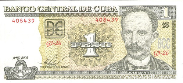 1 песо 2009 года. Куба. р128