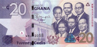 Банкнота 20 седи 01.07.2015 года. Гана. р40