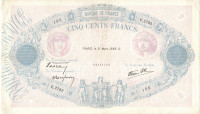 500 франков 31.03.1938 года. Франция. р88с