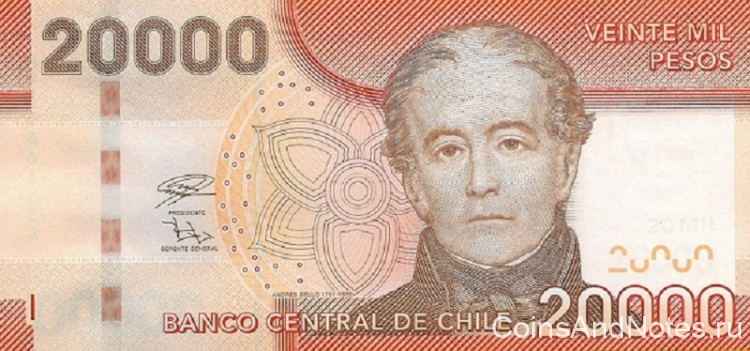 20000 песо 2018 года. Чили. р165