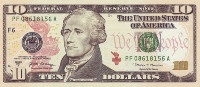 Банкнота 10 долларов 2017 года. США. р new