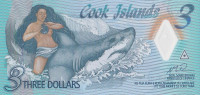 Банкнота 3 доллара 2021 года. Остров Кука. р new
