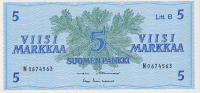 5 марок 1963 года. Финляндия. р106Аа(34)