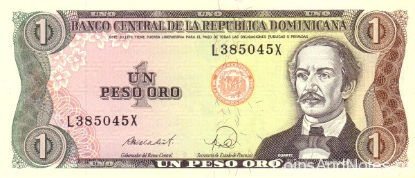 1 песо 1988 года. Доминиканская республика. р126с