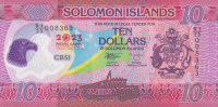 10 долларов 2023 года. Соломоновы острова. рW39