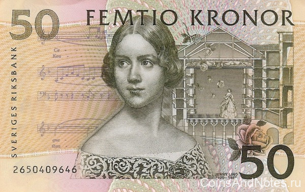 50 крон 2002 года. Швеция. р62а