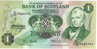 1 фунт 07.10.1983 года. Шотландия. р111f