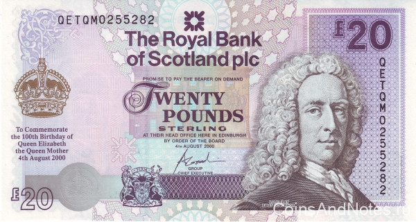 20 фунтов 2000 года. Шотландия. р361