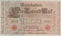 Банкнота 1000 марок 1910 года. Германия. р44b