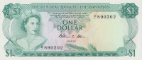Банкнота 1 доллар 1974 года. Багамские острова. р35b
