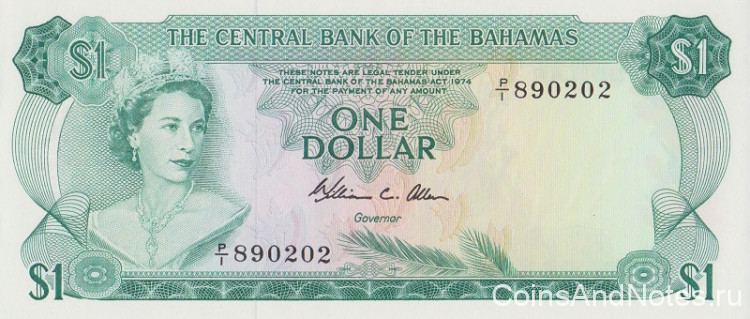 1 доллар 1974 года. Багамские острова. р35b