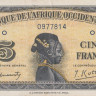 5 франков 1942 года. Французская Западная Африка. р28а(1)